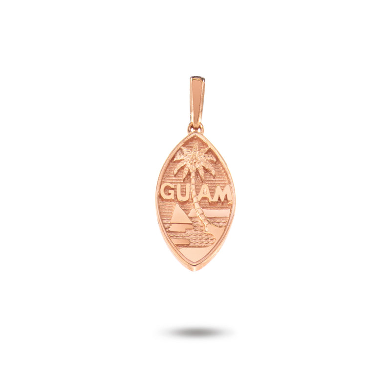 14K Rose Gold Guam Seal Solid Pendant